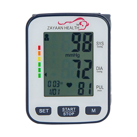 Wrist Fully Automatic Blood Pressure Monitor -  ZAYAAN HEALTH, BLZH-WBPM-D1